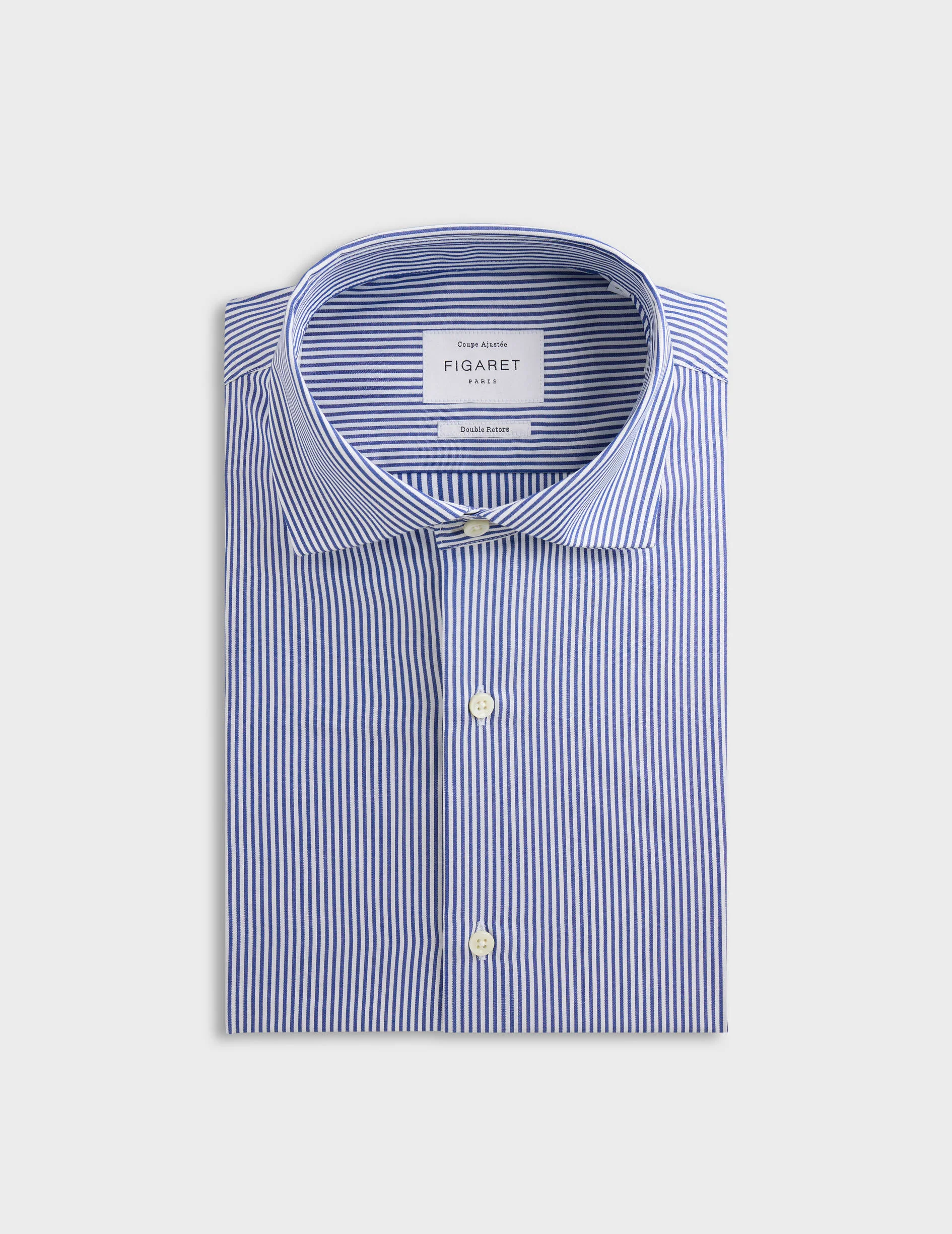 Chemise Ajustée rayée bleue