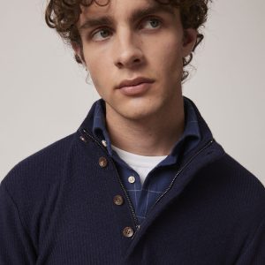 Pull Chris en cachemire et laine marine