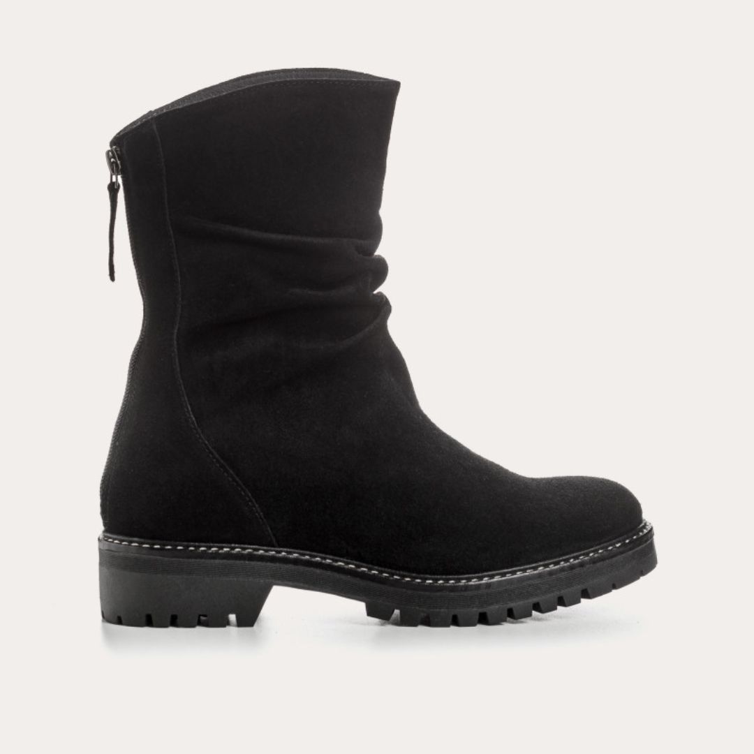 REQINS – Bottines Dunk Cuir Velours – Noir