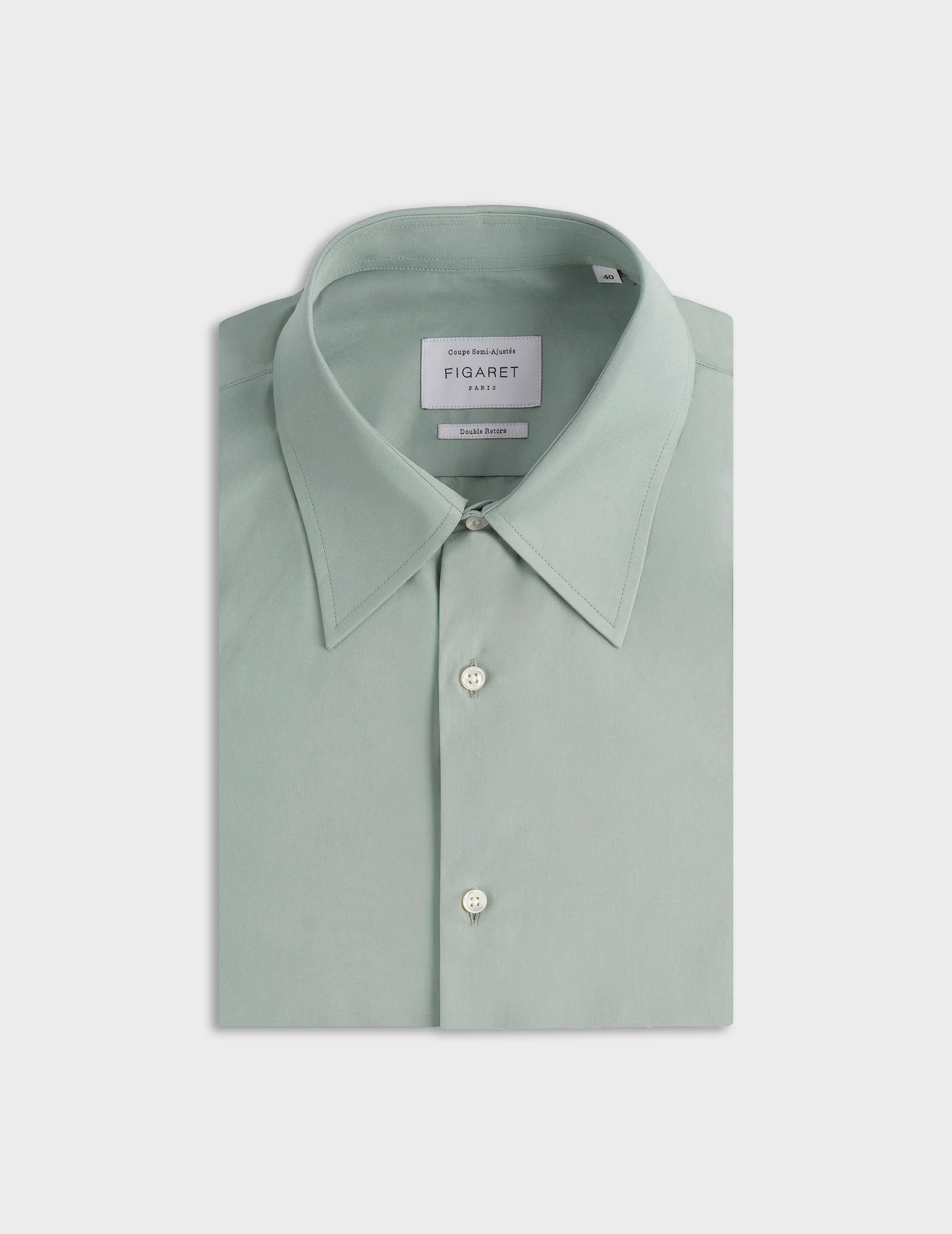 Chemise semi-ajustée verte
