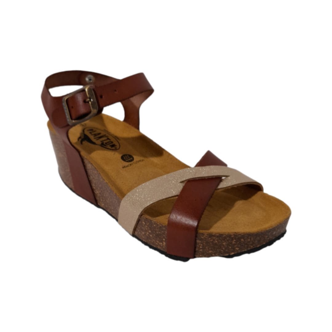 PLAKTON – Sandales So Final Oro Camello