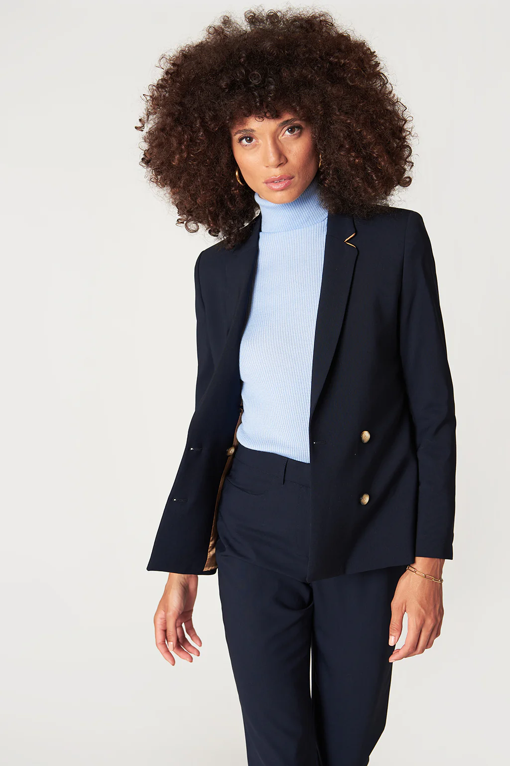 Veste croisée Boston – Bleu Nuit