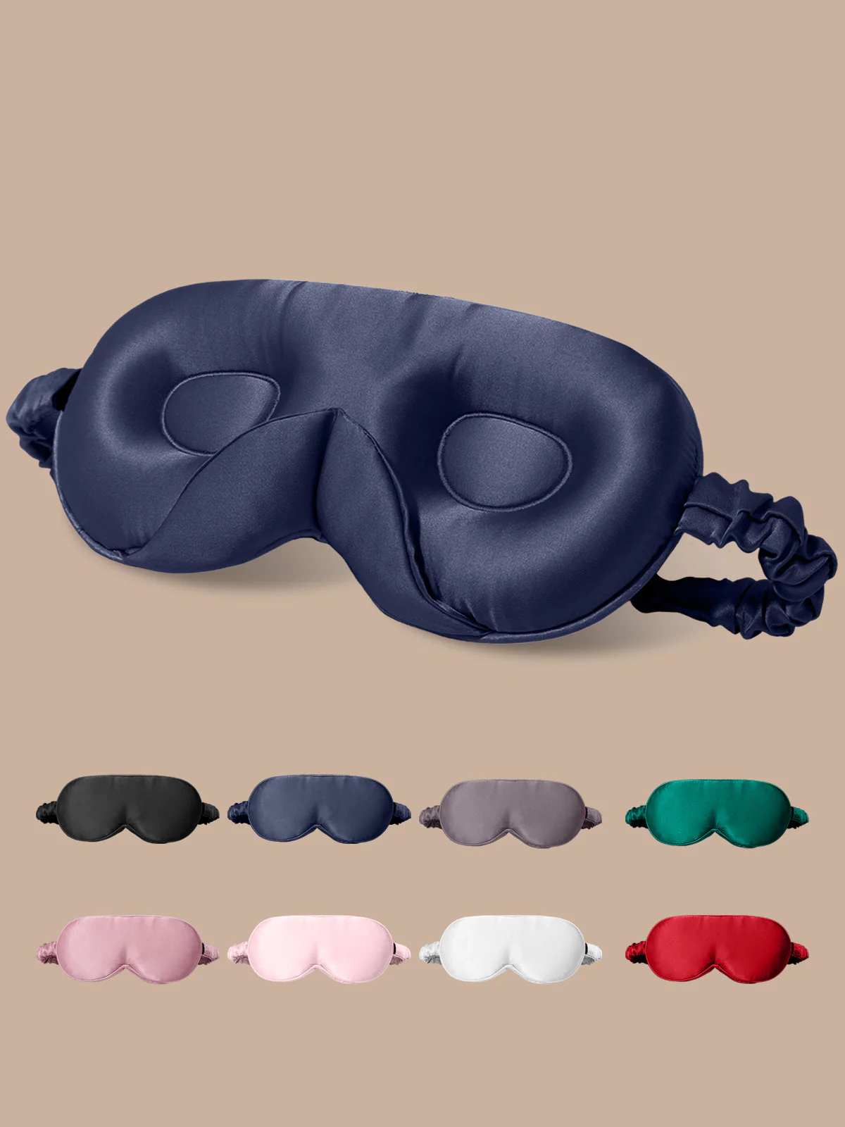 22 Momme Masque De Sommeil 3D En Soie Pure Avec Ailettes Nasales Améliorées – Image 8