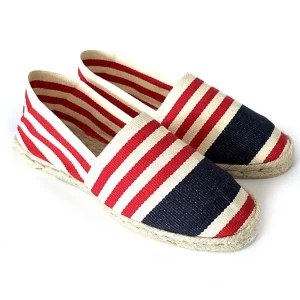 Espadrilles à rayures bleu blanc rouge ESPOIR