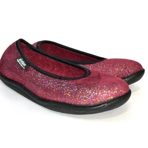 Ballerine rouge paillette Zalida pour femme