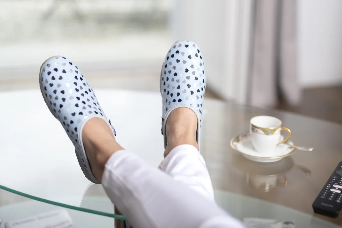 Mule d’intérieur bleue pour femme Bamour