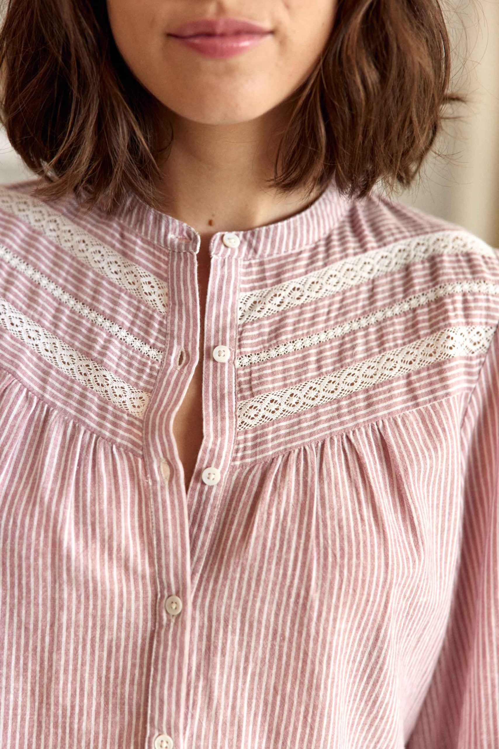 Blouse ample bordeaux - Bene – Image 4