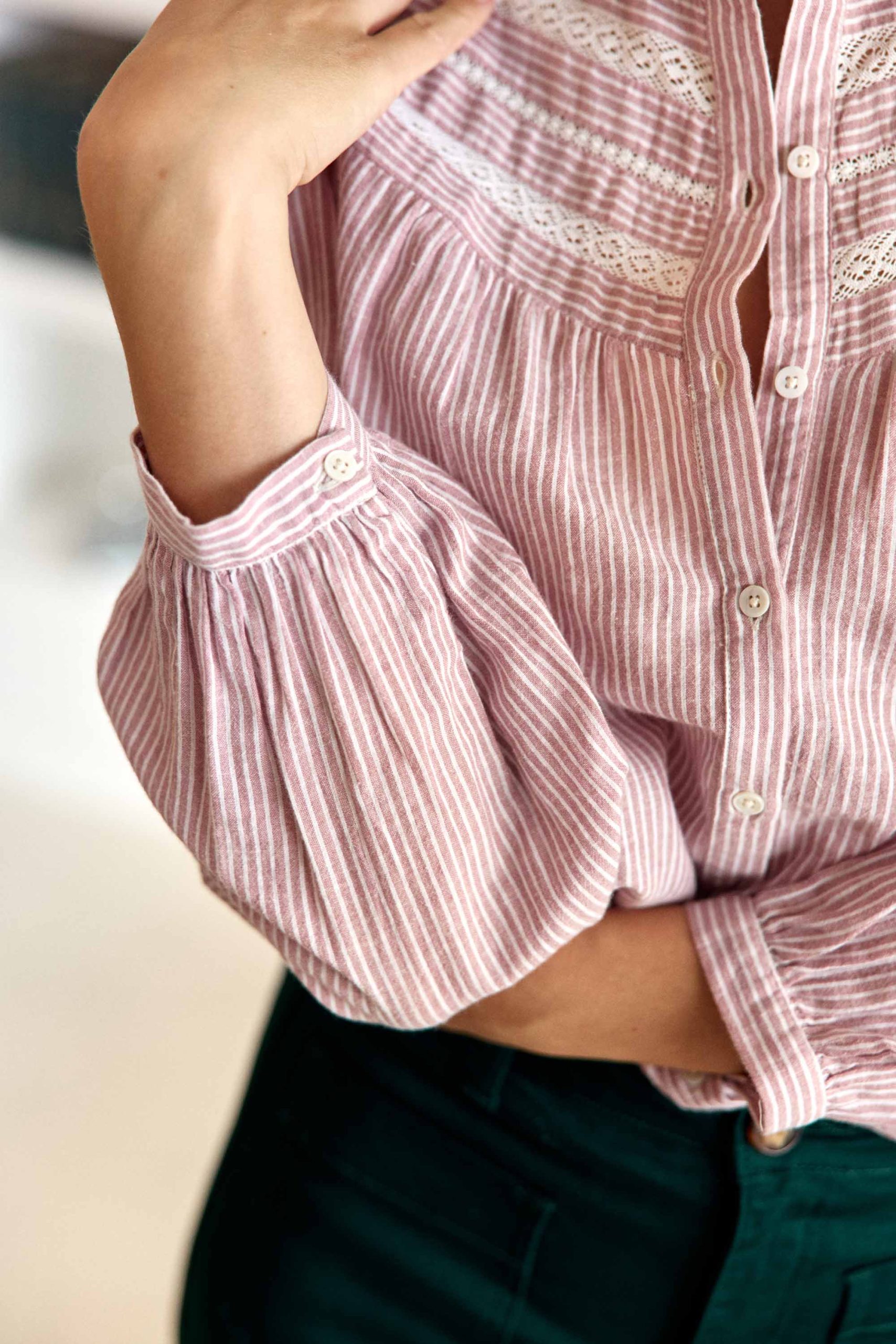 Blouse ample bordeaux - Bene – Image 5