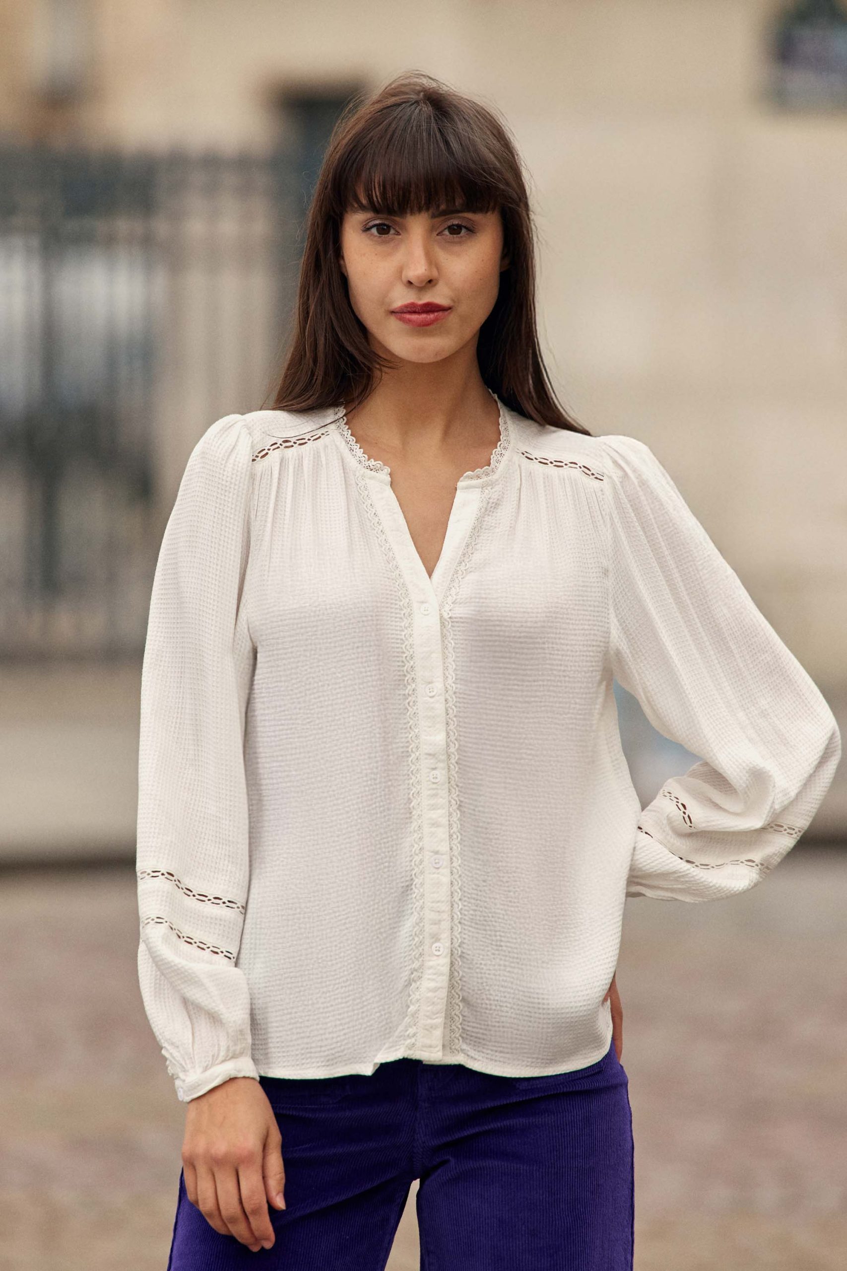 Blouse dentelle écrue - Brookie