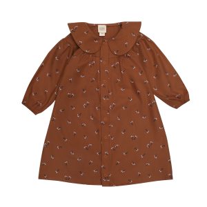 WOOLY ORGANIC – LONG SLEEVE DRES – CARAMEL