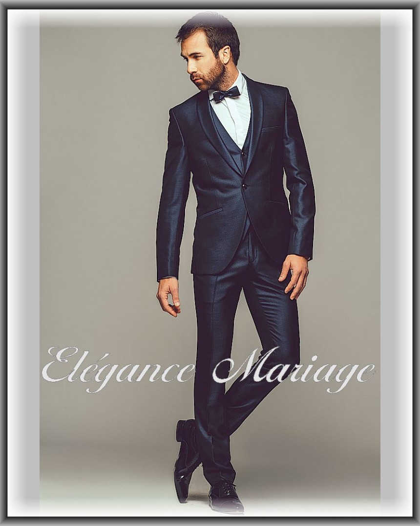 Costume de marié col smoking style italien
