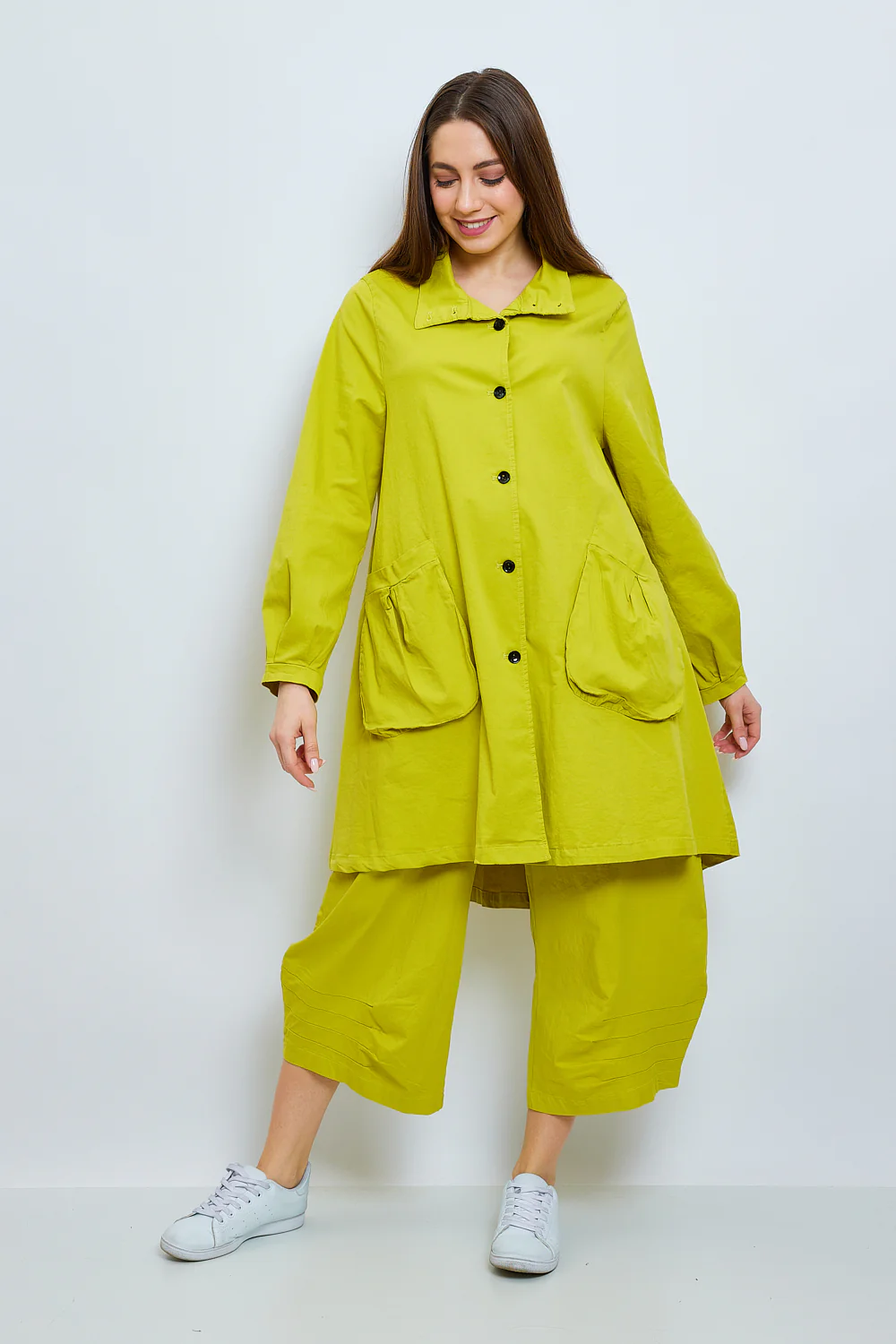 Manteau uni en coton – Image 4