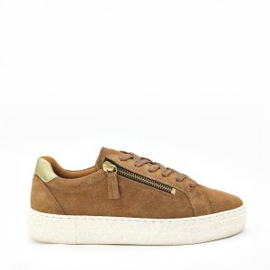 SNEAKERS DOLORES VELOURS COGNAC