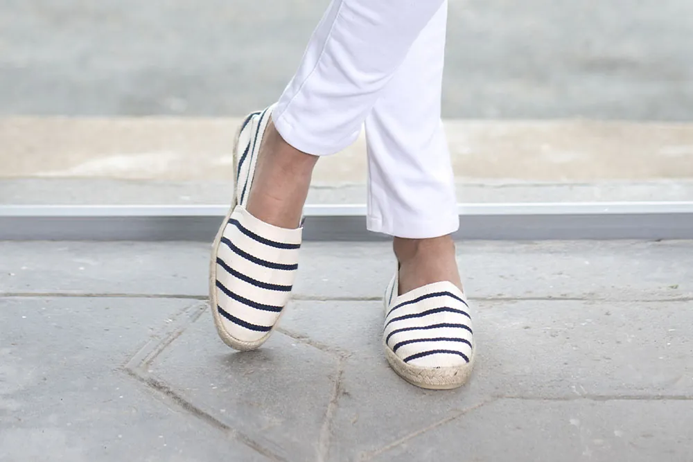 Espadrilles écru marine ESCALE