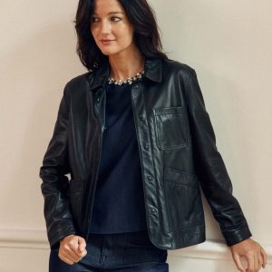 Veste en cuir noire - Fauline