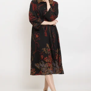 Manteau à motifs fleurs sauvages