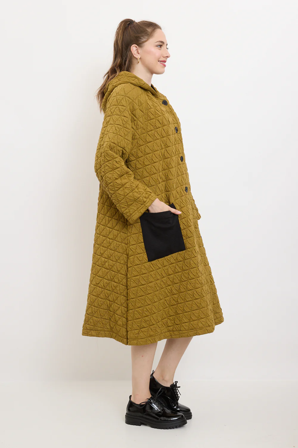 Manteau à motifs en losange – Image 5