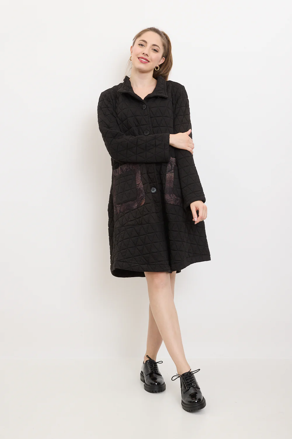 Chemise à motifs en losange