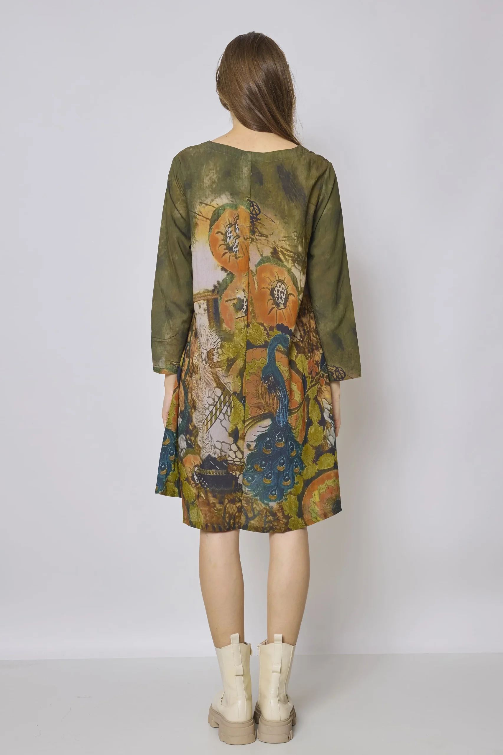 Robe fleurie verte – Image 5
