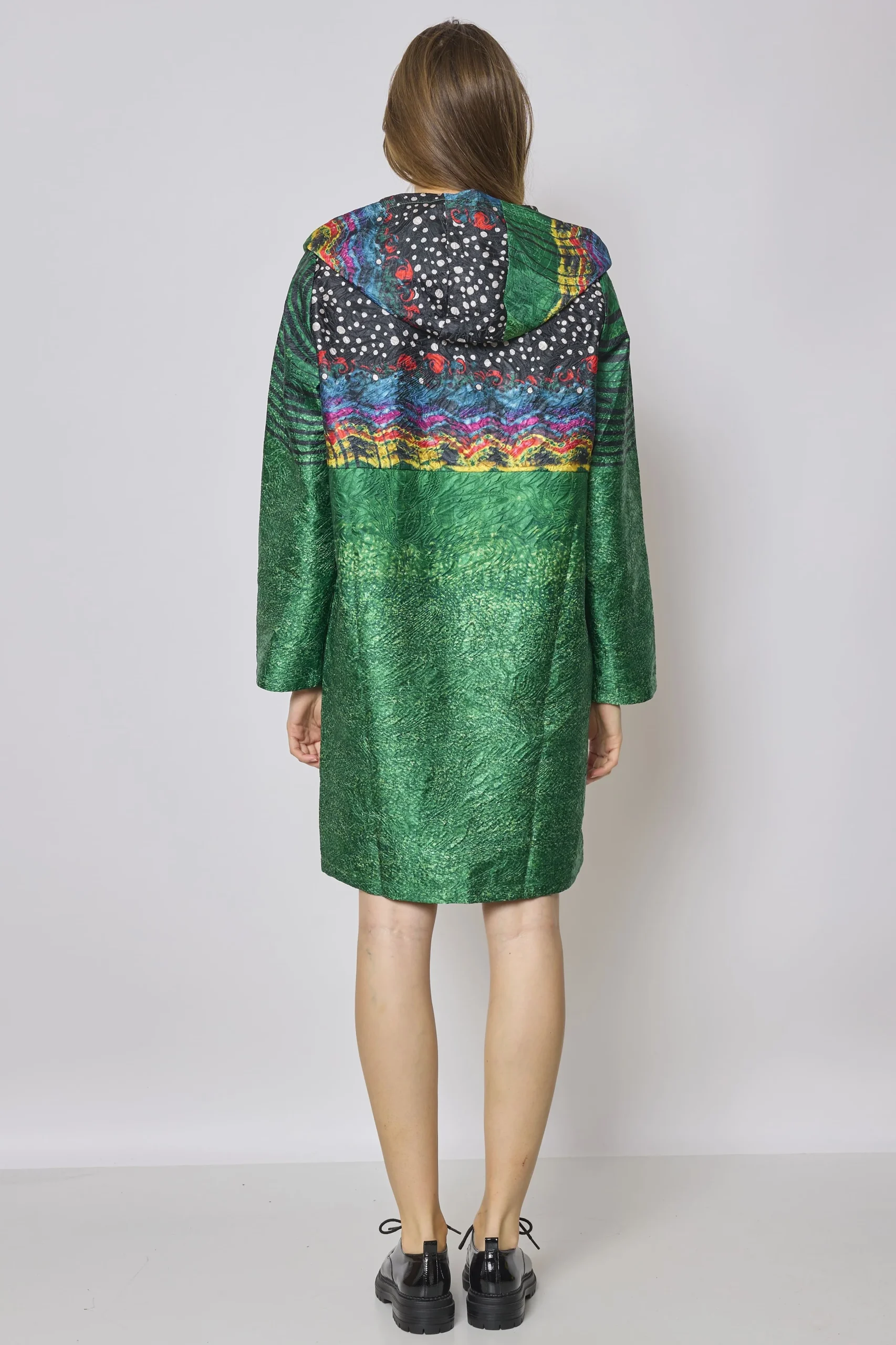 Manteau à capuche et à fleurs – Image 6
