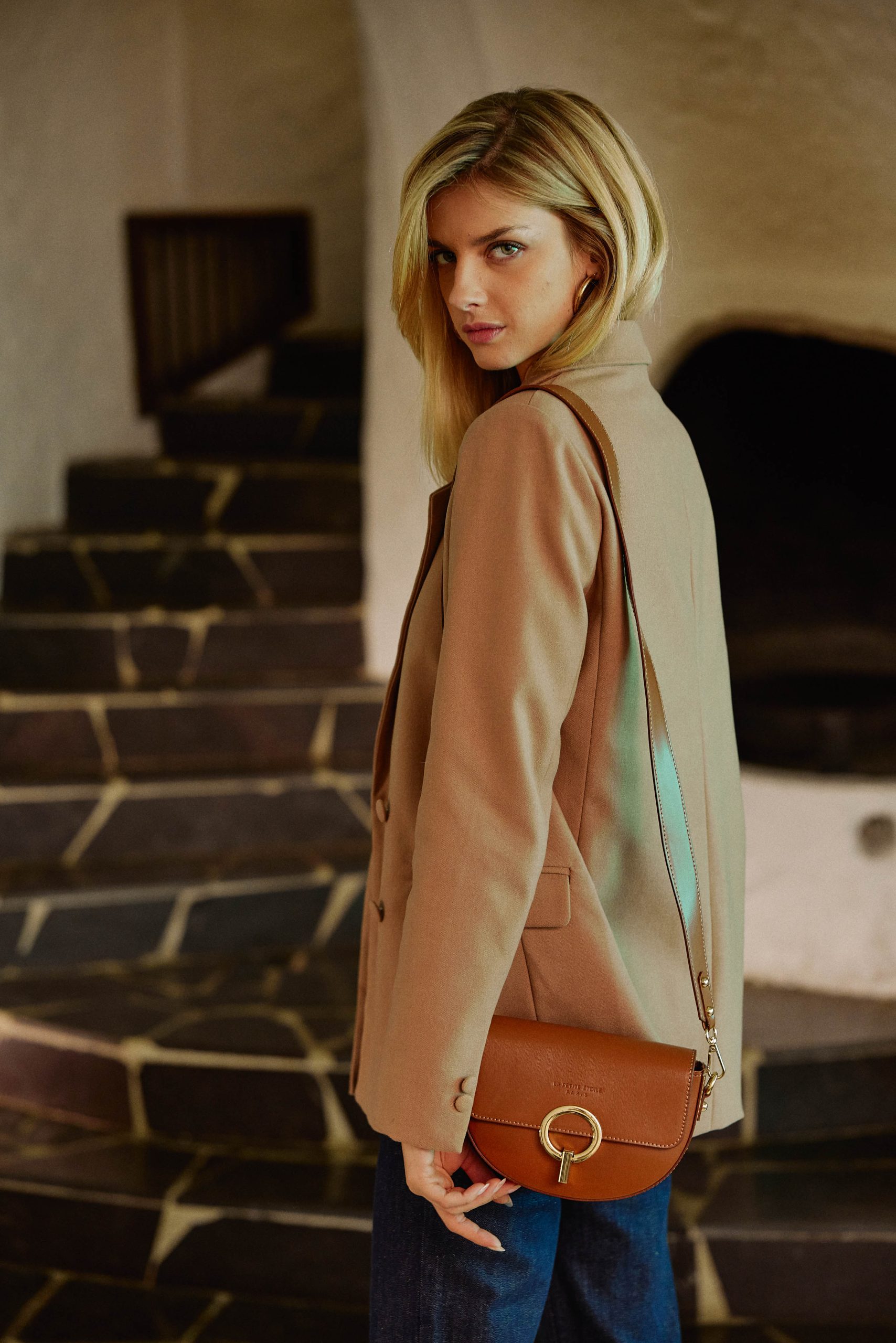 Sac en cuir camel - Jim – Image 3