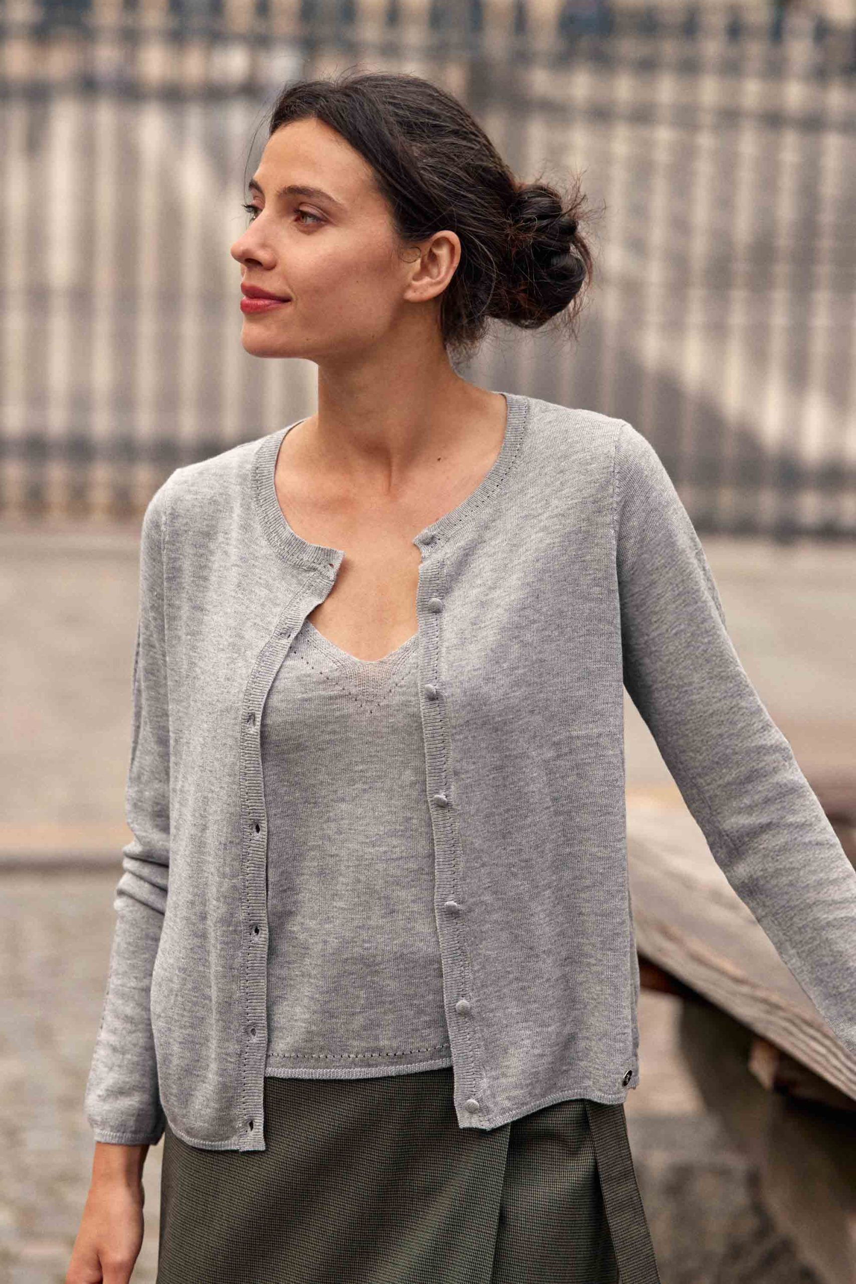 Twin set gris chiné - Mandel – Image 2