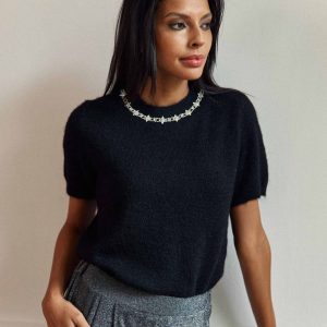 Pull manches courtes noir - Matis