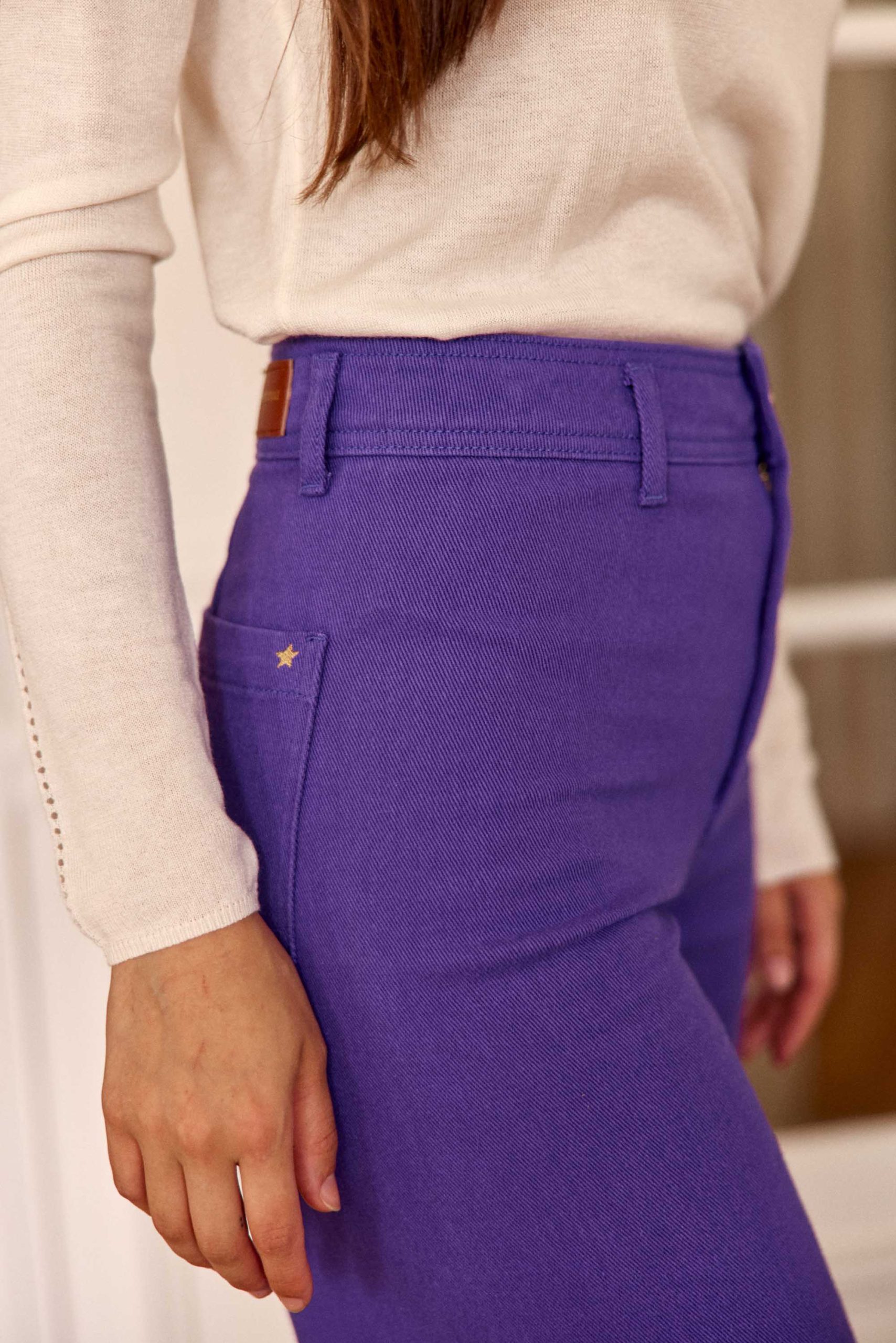 Pantalon taille haute violet - Paphos – Image 4