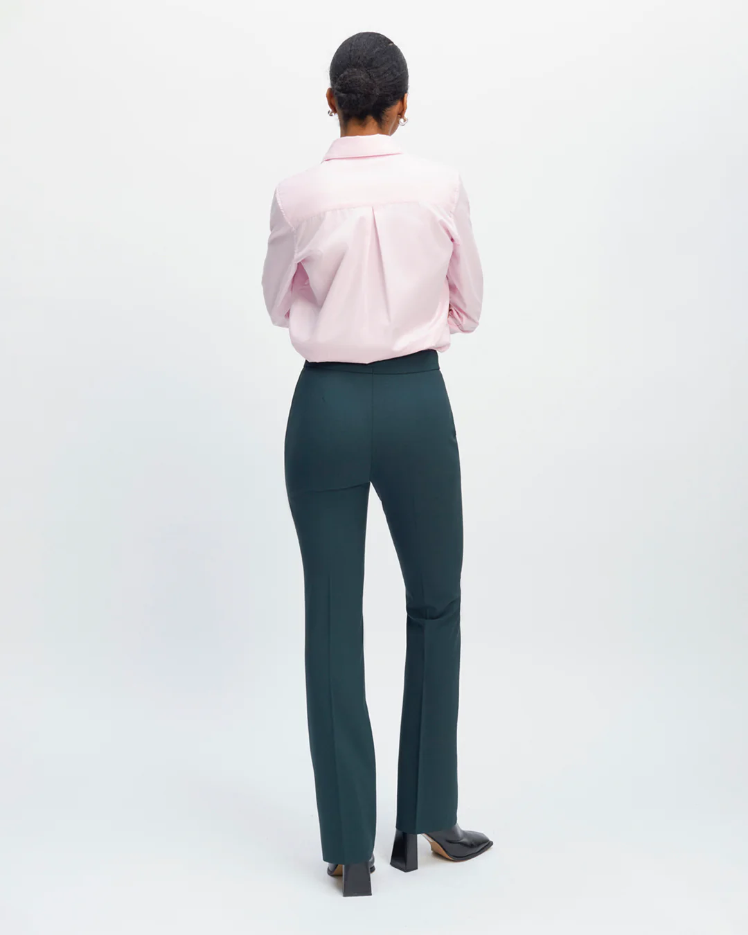Pantalon flare Oslo - Vert Bouteille – Image 3