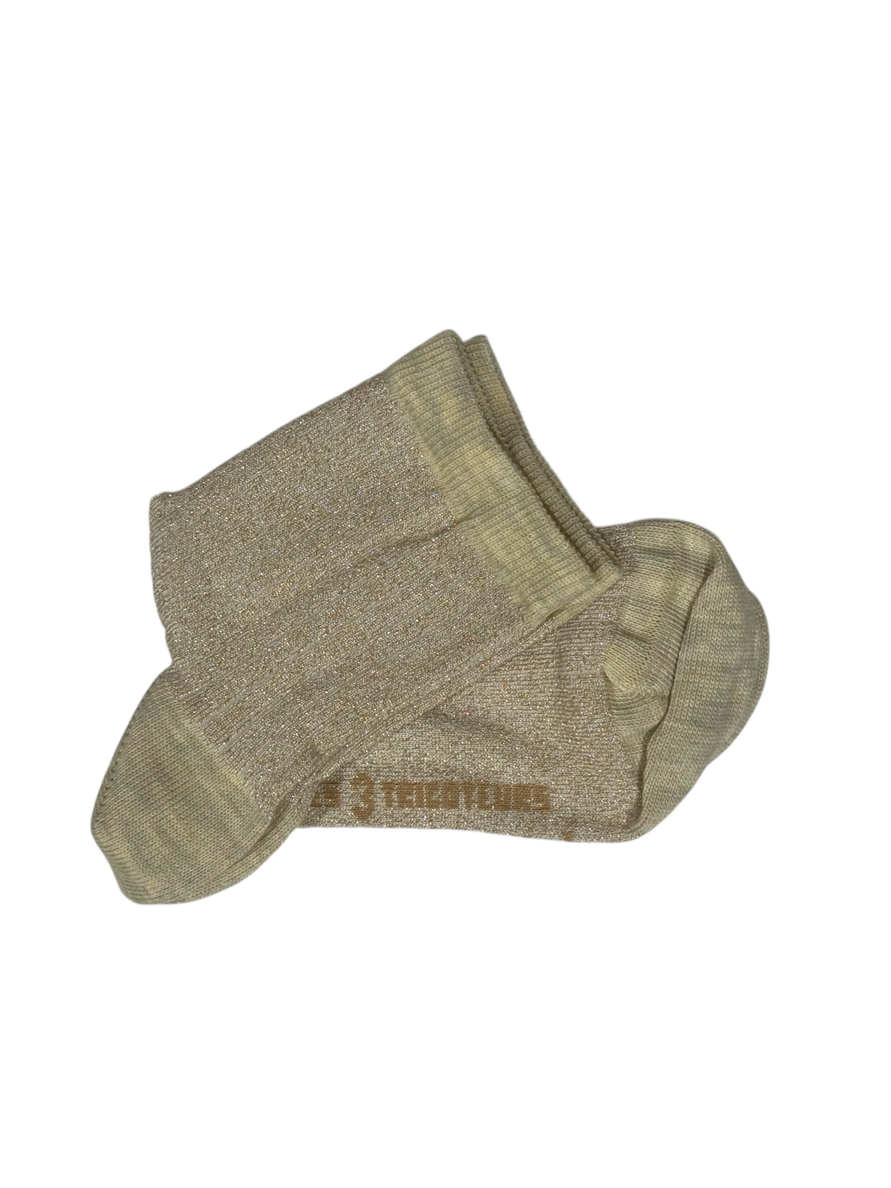 LES 3 TRICOTEURS – Chaussettes à paillettes – Beige