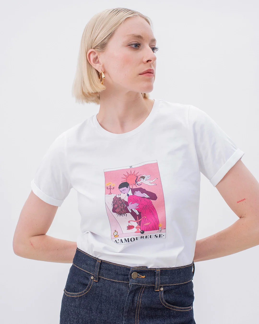 T-shirt illustré Tarot de Marseille - L'Amoureuse 💕 – Image 2