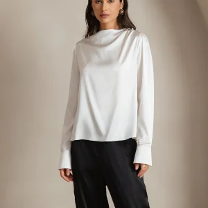 19 Momme Chemise Longue en Soie Décontractée