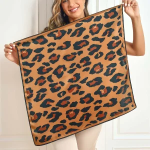 Foulard Carré Imprimé en Pure Soie 68x68cm / 26.8