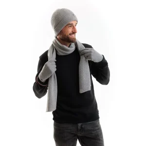 Bonnet laine homme gris