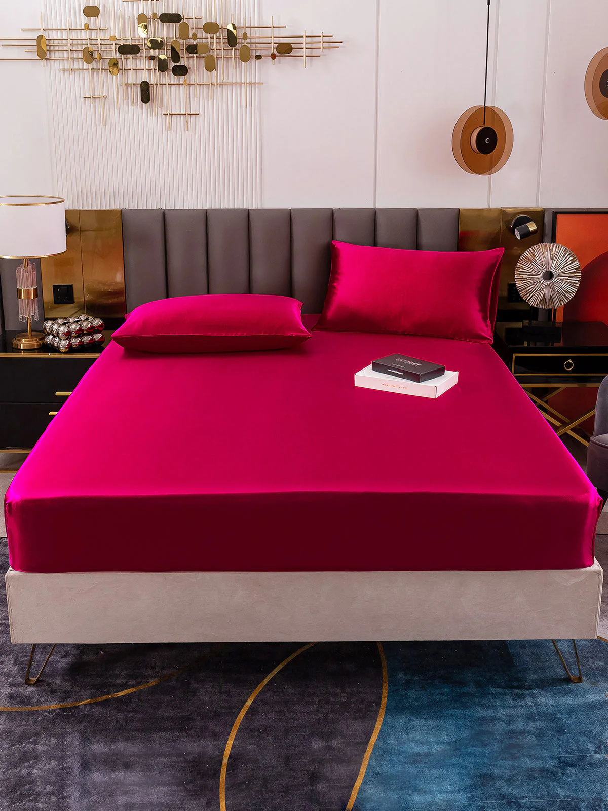 19Momme 3 pièces soie 1x drap housse+2x taies d‘oreiller – Image 8