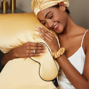 19Momme 4Pcs Ensemble de Beauté en soie pour Cheveux (Taie d‘oreiller Enveloppe)