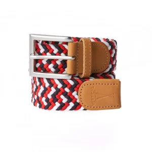 Ceinture tressée - Bleu Blanc Rouge