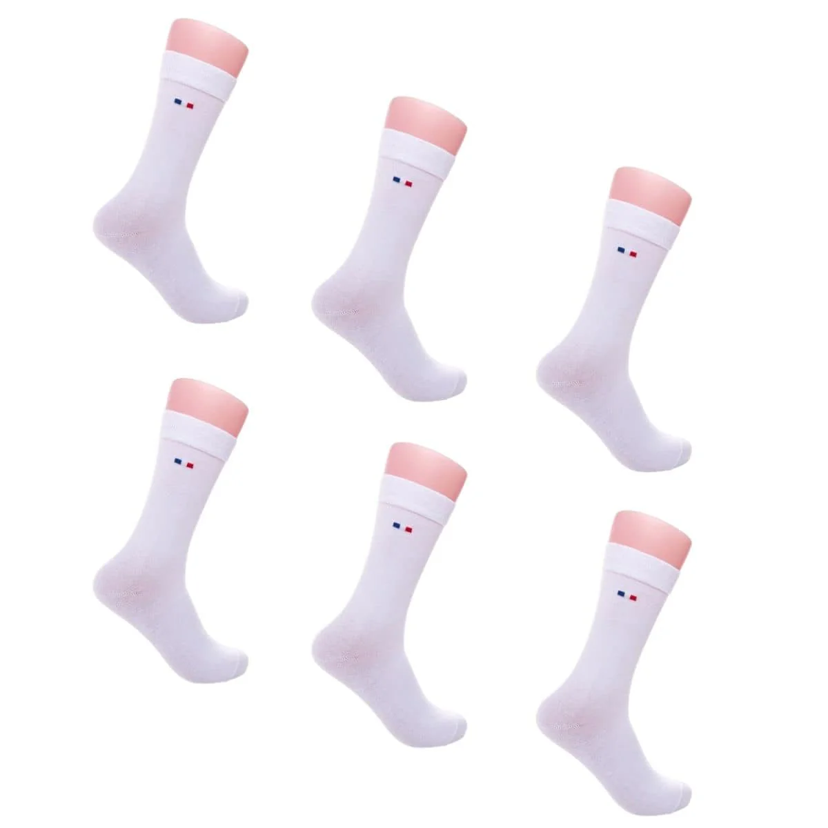 Chaussettes homme blanches - Lot de 6