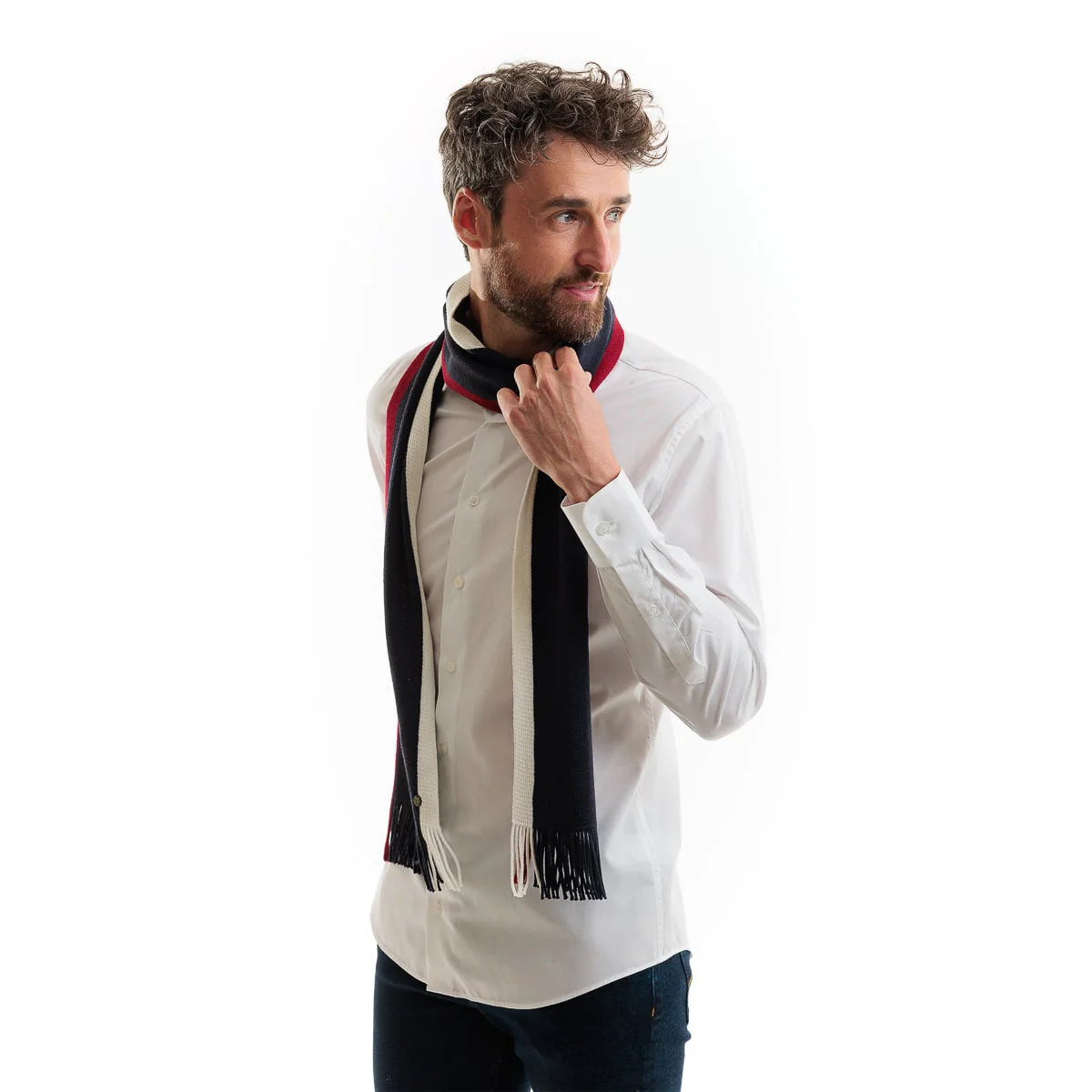 Echarpe homme Bleu Blanc Rouge – Image 3