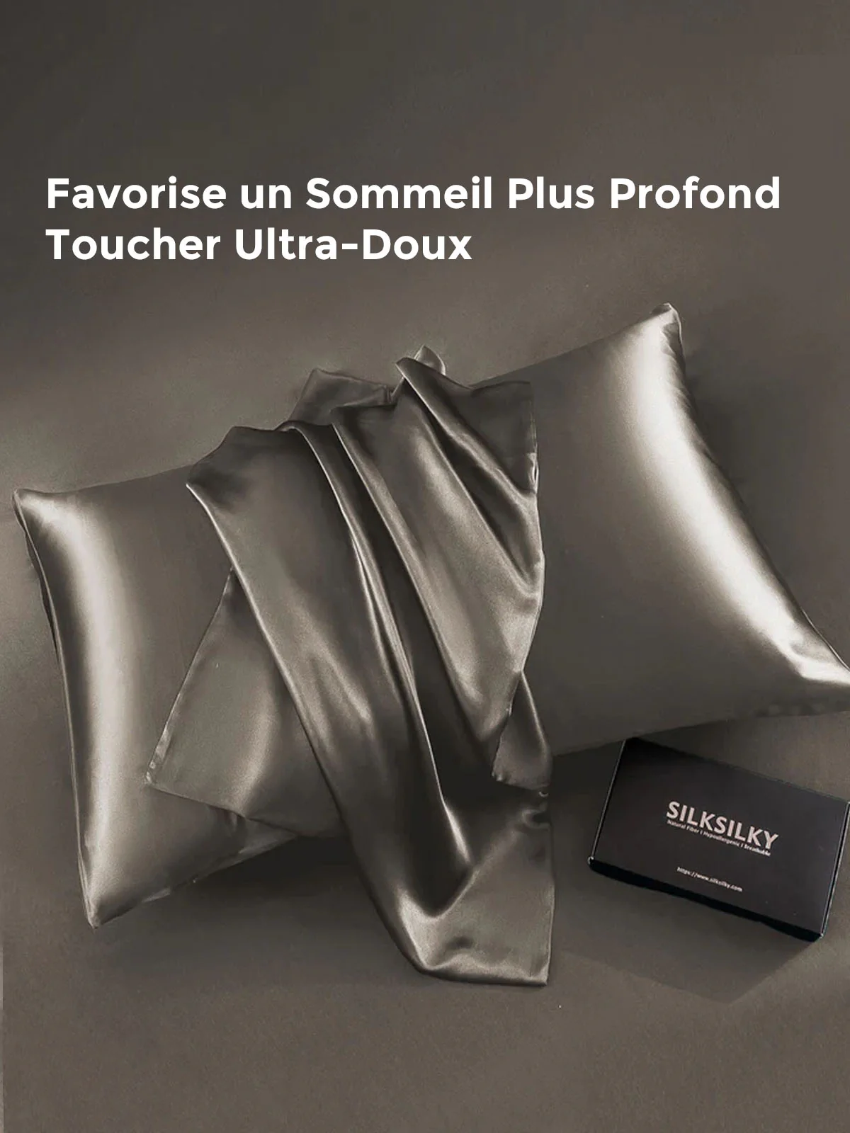 30Momme Luxueuse Taie d’Oreiller en Soie Simple Enveloppée