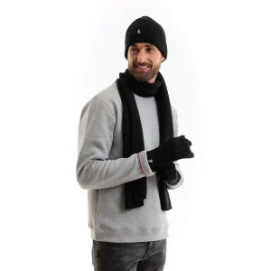 Gants homme tactile noir