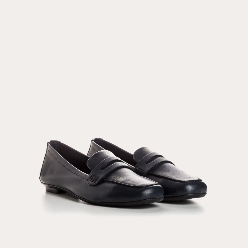 REQINS – Mocassins Hema Cuir – Marine – Image 2