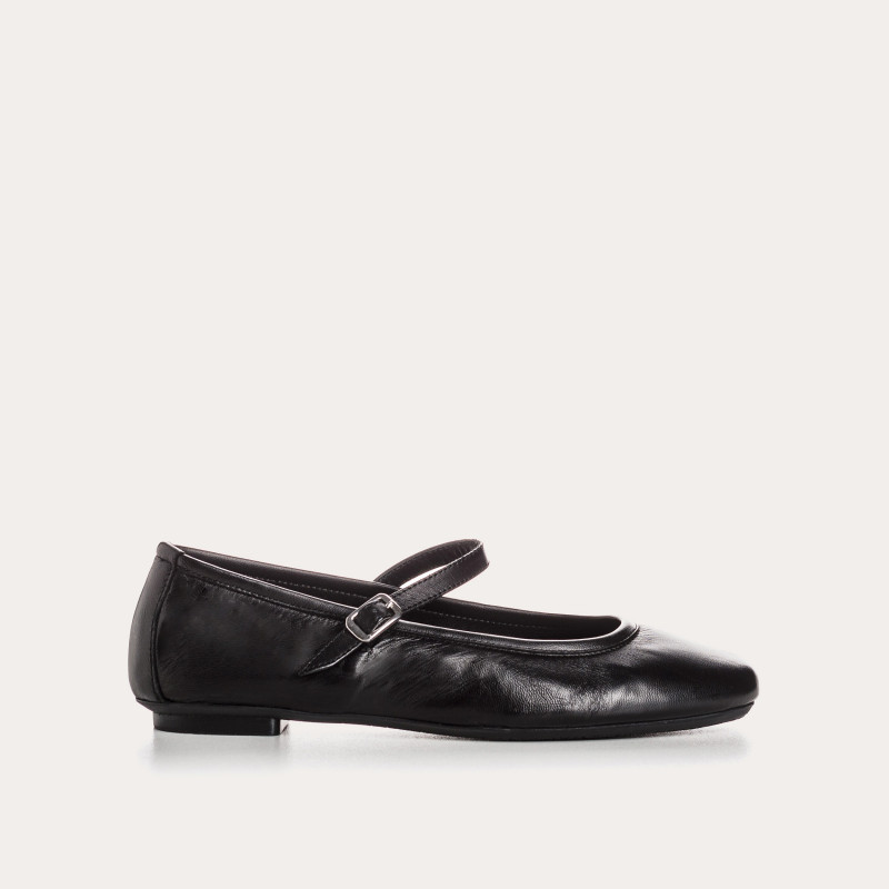 Reqins – Ballerines cuir honor noir