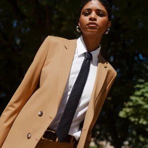 Veste croisée Boston - Camel
