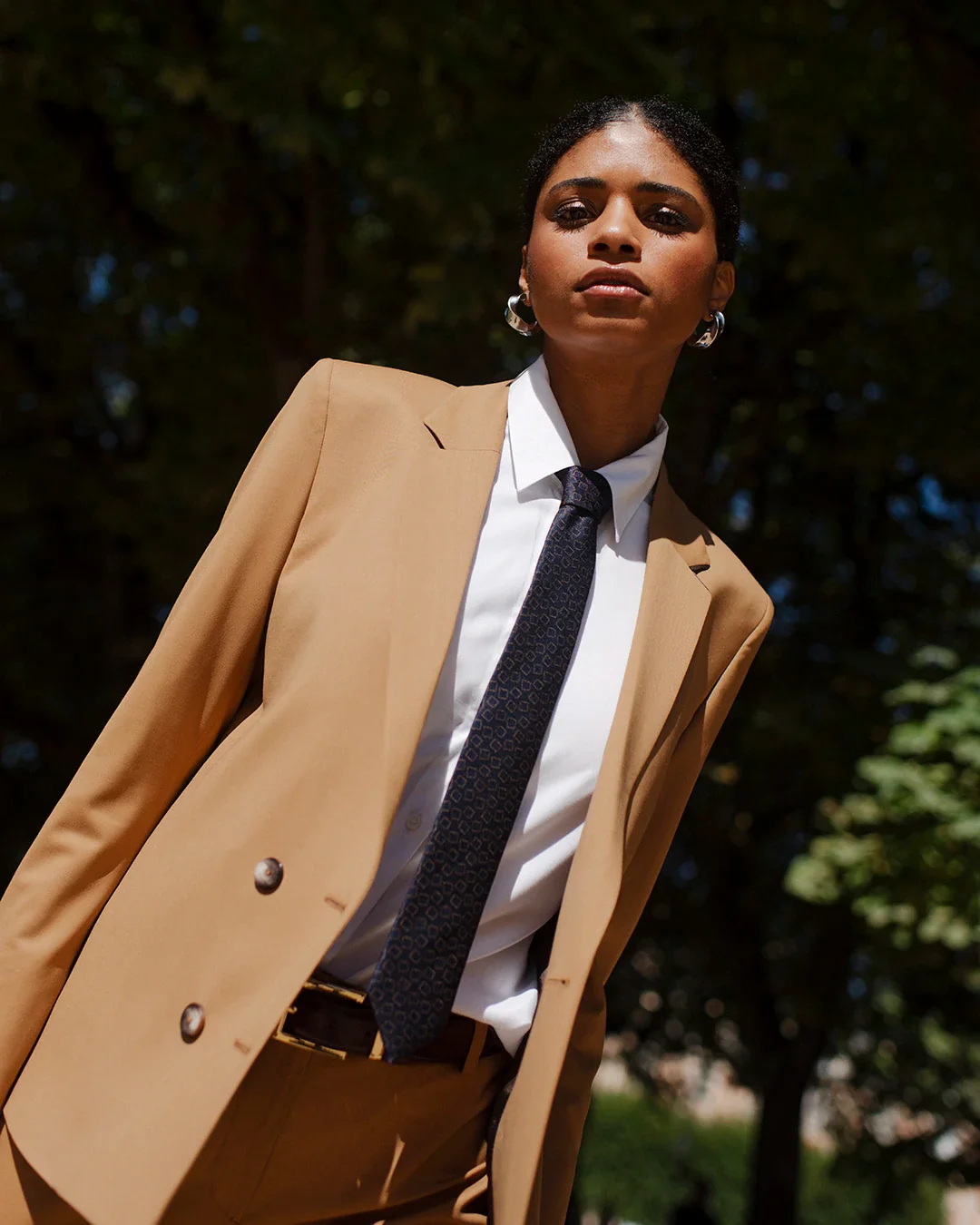 Veste croisée Boston - Camel