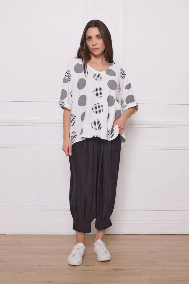 Blouse polyester à motifs ronds – Image 4