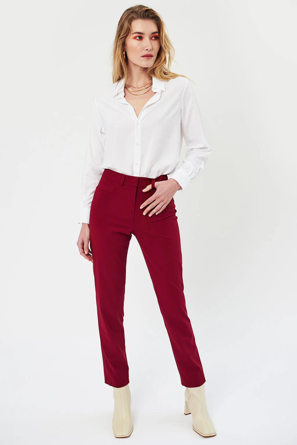 Pantalon Cigarette New-York - Carmin – Image 3