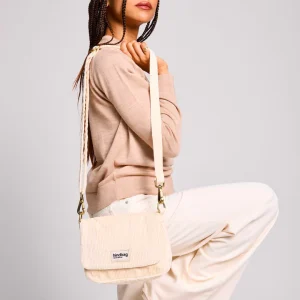 HINDBAG – Sac à main Margault Velours – Crème