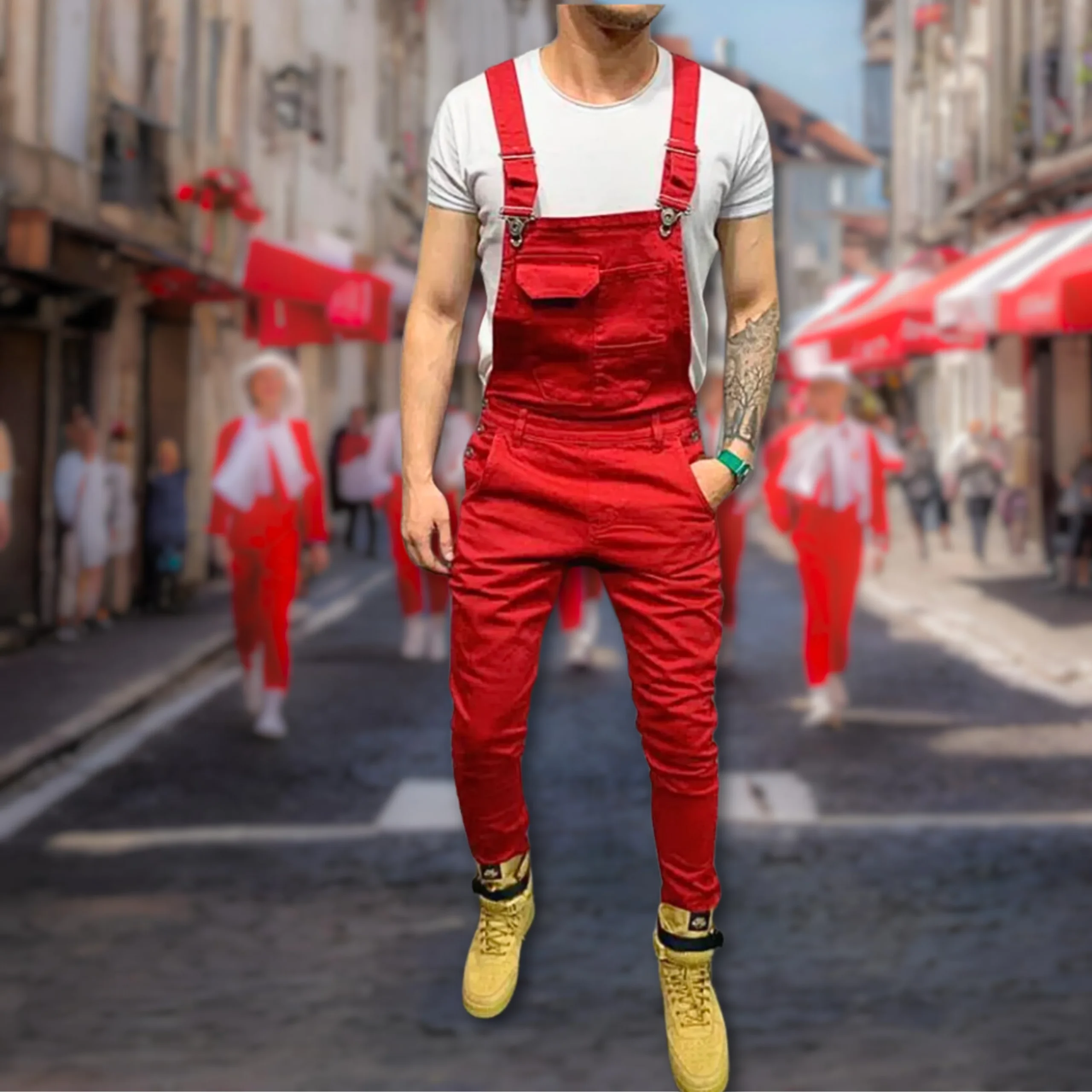 Salopette en jean homme