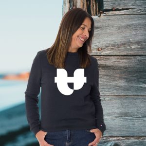 Sweat femme sans capuche - Bleu Marine LA GRIFFE